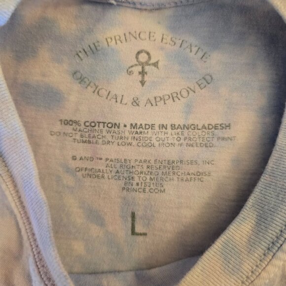 PRINCE PURPLE RAIN TIE DYE GRAPHIC TSHIRT SIZE L 100% COTTON - Picture 3 of 6